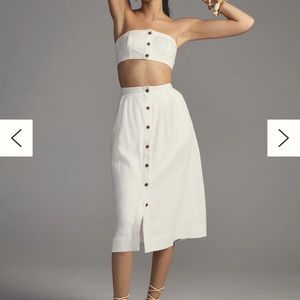 Maeve for Anthropologie blue and white stripped skirt, size 12